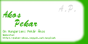 akos pekar business card