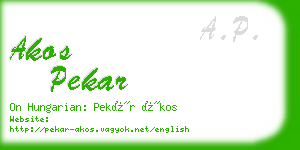 akos pekar business card